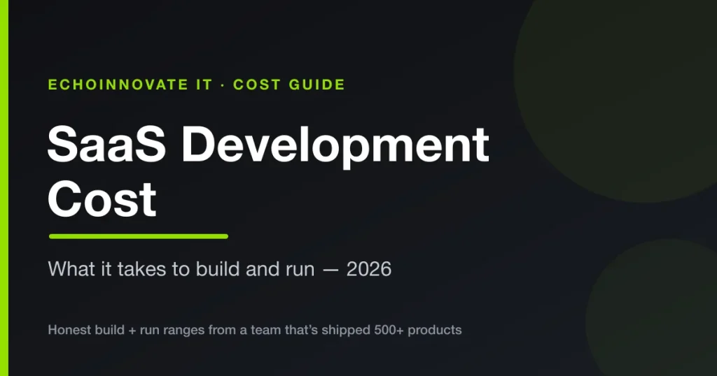 SaaS development cost 2026 by stage