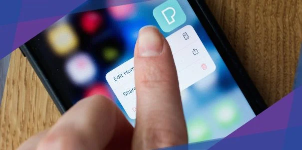 AR: finger tapping an icon